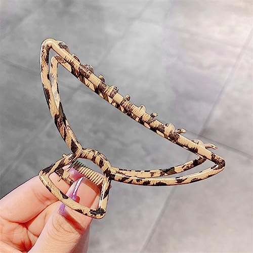 Frauen Haarspangen Elegant Gold Silber Hohl Geometrisch Metall Haargreifer Vintage Haarspange Stirnband Haarnadel Mode Haarschmuck 1St (Color : B12-9.5cm) von NALsa