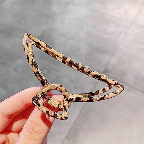 Frauen Haarspangen Elegant Gold Silber Hohl Geometrisch Metall Haargreifer Vintage Haarspange Stirnband Haarnadel Mode Haarschmuck 1St (Color : B5-7cm) von NALsa