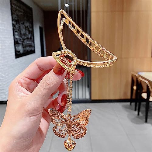 Frauen Haarspangen Elegant Gold Silber Hohl Geometrisch Metall Haargreifer Vintage Haarspange Stirnband Haarnadel Mode Haarschmuck 1St (Color : C5) von NALsa