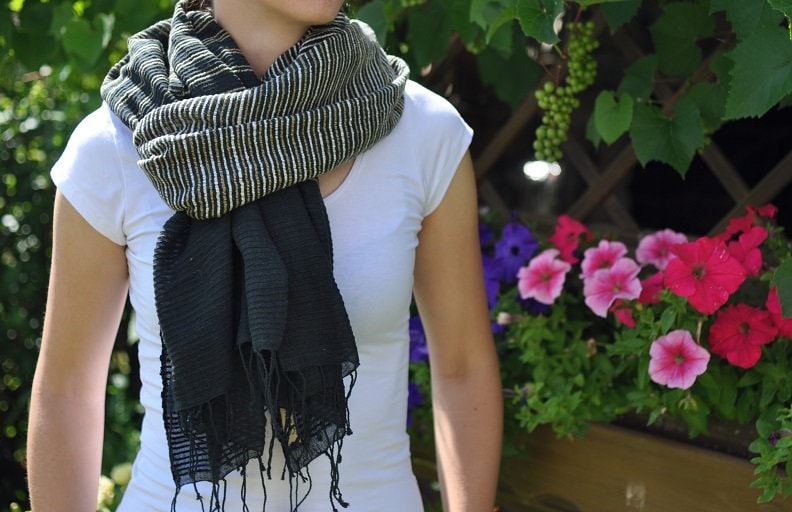 Baumwollschal Deborah Black 70 X 200 Fair Trade Baumwollschal Deborah Black 70 X 200 Fair Trade von NAMAQUAPL