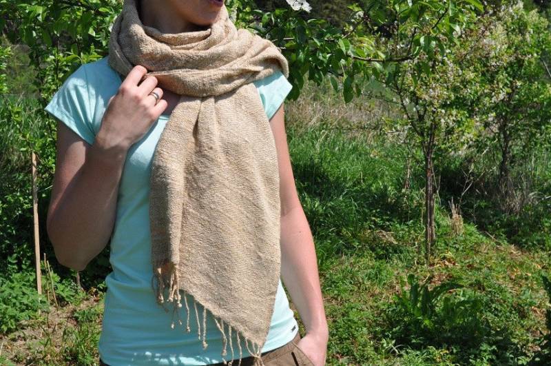 Saba Seidenschal Queen Eleni Beige 45x200 Fair Trade Handmade Saba Seidenschal Queen Eleni Beige 45x200 Fair Trade Handmade von NAMAQUAPL