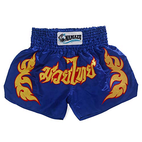 NAMAZU Muay Thai Shorts für Männer und Frauen, hochwertige MMA Gym Boxen Kickboxen Shorts, Tbsn17-blau, Groß von NAMAZU