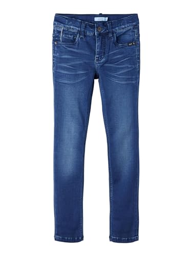 NAME IT Jungen Nkmtheo Dnmclas Pant Noos Hose, Dark Blue Denim, 158 EU von NAME IT