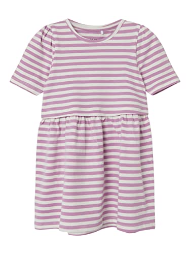 NAME IT JIA Dress - Stripes Frauen Kleid altweiß/rosa 104 95% Baumwolle, 5% Elasthan Streetwear von NAME IT