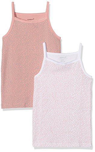NAME IT 2er-Pack Unterhemden / Trägertops in rosa / weiß 134-140 von NAME IT