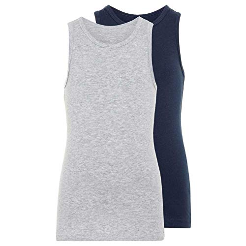 NAME IT 2er Set Jungen Unterhemden aus Bio-Baumwolle Grey Melange 98 NAME IT 2er Set Jungen Unterhemden aus Bio-Baumwolle Grey Melange 98 von NAME IT