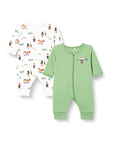 NAME IT Baby Boys NBMNIGHTSUIT 2P Zip Firefighter NOOS Schlafstrampler, Kashmir, 80 von NAME IT