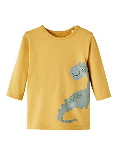 NAME IT Baby Boys NBMTUMMY LS TOP Box Langarm Shirt, Amber Gold, 62 von NAME IT