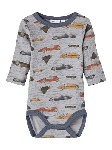 NAME IT Baby Boys NBMWILLOW Wool LS XXII Body, Monument/AOP:AOP, 62 von NAME IT