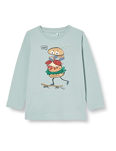 NAME IT Baby Boys NMMKARLON LS TOP Box Langarmshirt, Blue Surf, 86 von NAME IT