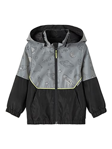 NAME IT Baby Boys NMMMALAS Reflective Jacket Jacke, Black, 92 cm (1.5-2 Years) von NAME IT