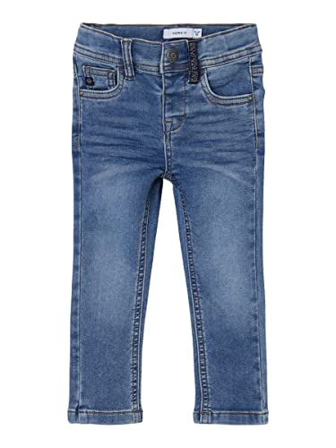 NAME IT Baby Boys NMMSILAS Slim SWE Jeans 2412-TH NOOS Jeanshose, Medium Blue Denim, 80 von NAME IT