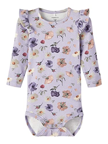 NAME IT Baby Girls NBFBARBORA LS Langarm Body, Cosmic Sky, 56 von NAME IT