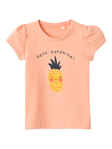 name it Baby Girls NBFFANNA SS Top, Peach Nectar, 74 von NAME IT