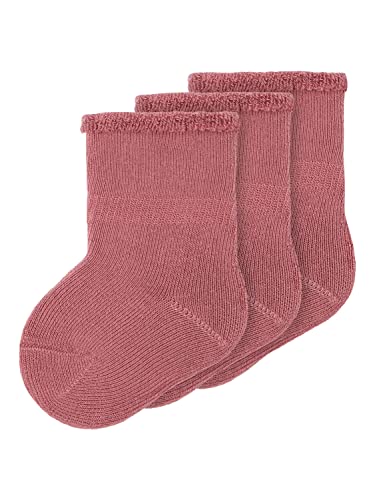 NAME IT Baby Girls NBFTANNIE 3P Terry FROTTÉ Socken, Deco Rose, 74/80 von NAME IT