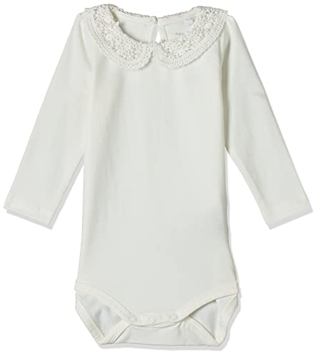 NAME IT Baby Girls NBFTYLLA LS NOOS Langarm Body, White Alyssum, 56 von NAME IT