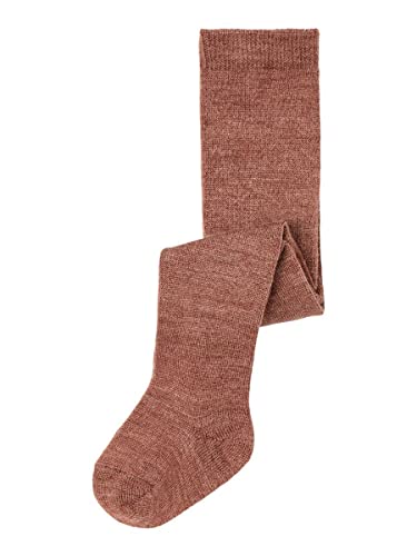 NAME IT Baby Girls NBFWAKTA Wool/VIS Pantyhose XXII Strumpfhosen, Undurchsichtige, Cognac, 62/68 von NAME IT