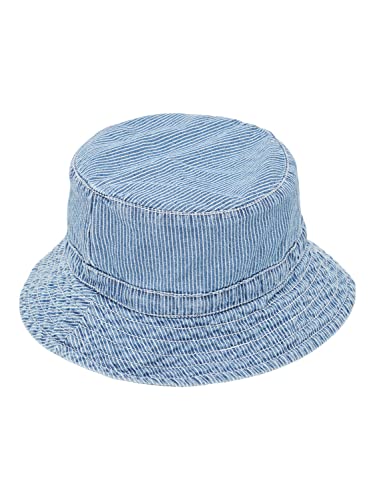 name it Baby Girls NKFFRIDA DNM Bucket HAT 2717-IP F Hut, Medium Blue Denim/Stripes:White, 51/52 von NAME IT