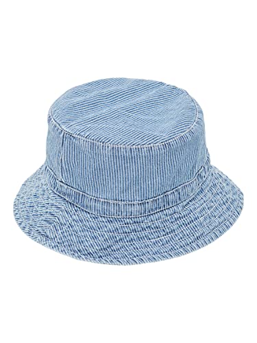 name it Baby Girls NKFFRIDA DNM Bucket HAT 2717-IP F Hut, Medium Blue Denim/Stripes:White, 54/55 von NAME IT