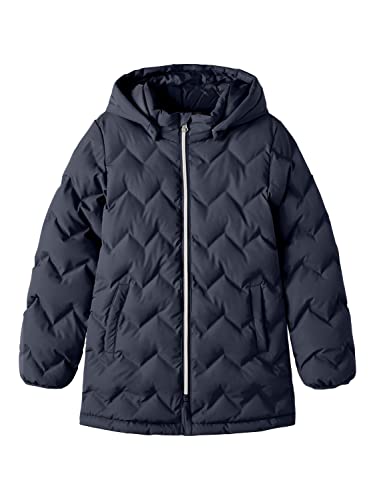 NAME IT Baby Girls NMFMALENE Puffer Jacket Camp Jacke, Dark Sapphire, 80 von NAME IT