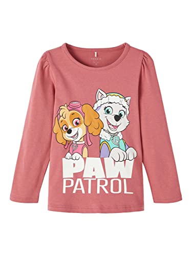 NAME IT Baby Girls NMFNOMI PAWPATROL LS TOP NOOS CPLG Langarm Shirt, Mauvewood, 86 von NAME IT