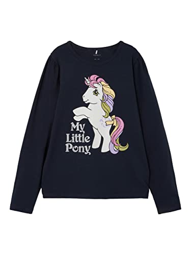 NAME IT Baby Girls NMFNOMSA MLP LS TOP NOOS CPLG Langarm Shirt, Dark Sapphire, 86 von NAME IT