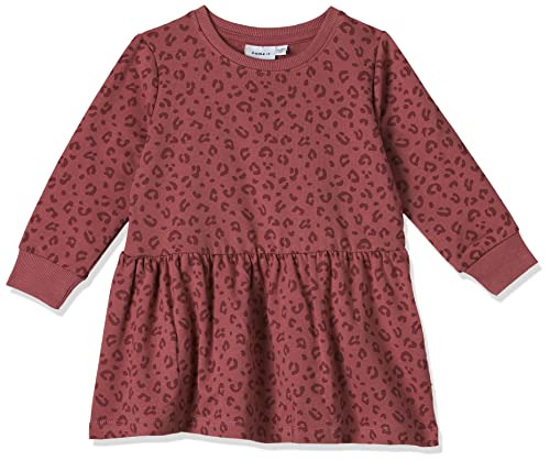 NAME IT Baby Girls NMFTEKKO LS Sweat Dress NOOS Kleid, Deco Rose, 74 von NAME IT