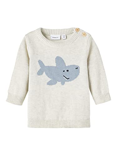 NAME IT Baby-Jungen NBMHANKRUS LS Knit Pullover, Dusty Blue, 62 von NAME IT