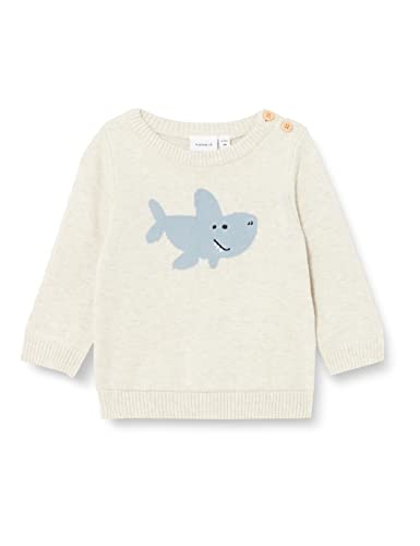 NAME IT Baby-Jungen NBMHANKRUS LS Knit Pullover, Peyote Melange, 68 von NAME IT