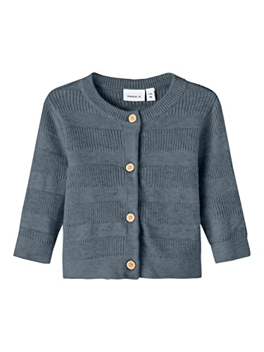 NAME IT Baby-Jungen NBMHASKE LS Knit Card Strickjacke, Humus, 62 von NAME IT