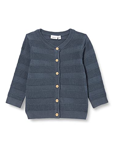 NAME IT Baby Jungen Nbmhaske Ls Knit Card Strickjacke, Peyote Melange, 62 von NAME IT