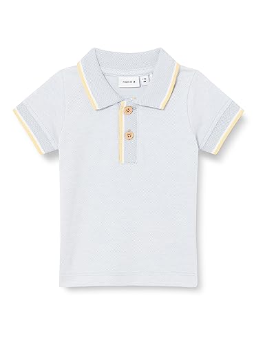 NAME IT Baby-Jungen NBMJASIO SS Polo TOP Poloshirt, Dusty Blue, 50 von NAME IT