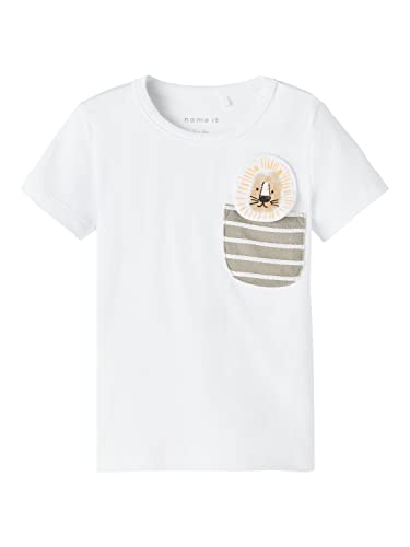 NAME IT Baby-Jungen NBMJUDAS SS TOP Box T-Shirt, Bright White, 74 von NAME IT