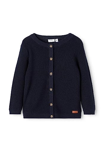 NAME IT Baby-Jungen NBMKAMAL LS Knit Card Strickjacke, Dark Sapphire, 56 von NAME IT