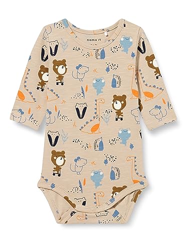 NAME IT Baby-Jungen NBMLAFFI LS Body, Humus, 68 von NAME IT