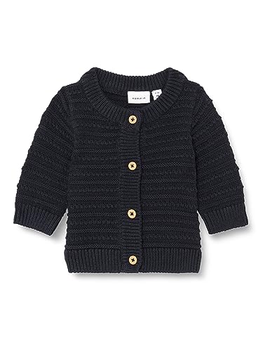 NAME IT Baby-Jungen NBMLEMALLE LS Knit Card Strickjacke, Dark Sapphire, 56 von NAME IT