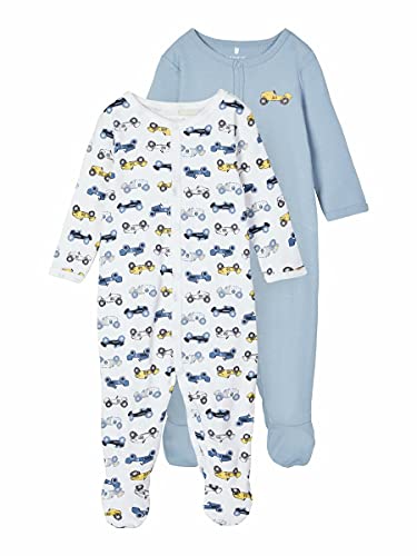 NAME IT Jungen Nachtwäsche Set aus Bio-Baumwolle Dusty Blue 62 von NAME IT