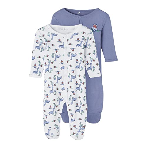 NAME IT Baby Jungen Schlafoveralls im 2er Pack Füßen Wild Wind-80 von NAME IT