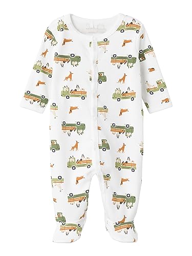 NAME IT Baby-Jungen NBMNIGHTSUIT W/F Dog NOOS Schlafstrampler, Bright White, 56 von NAME IT