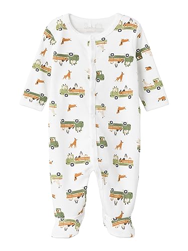 NAME IT Baby-Jungen NBMNIGHTSUIT W/F Dog NOOS Schlafstrampler, Bright White, 68 von NAME IT