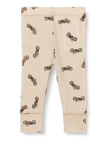 NAME IT Baby-Jungen NBMWANG Wool Rib LONGJOHN AOP XXIII Leggings, London Fog, 50 von NAME IT