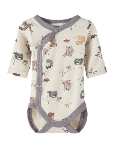 NAME IT Baby-Jungen NBMWILLU Wool LS PRE XXIII Body, Moonbeam, 40 von NAME IT