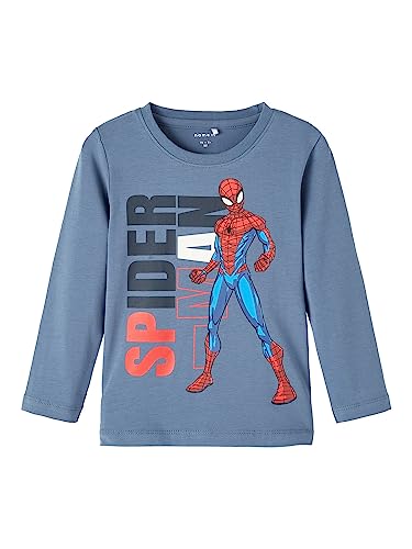 NAME IT Baby-Jungen NMMJANY Spiderman LS TOP NOOS MAR Langarmshirt, Bluefin, 86 von NAME IT