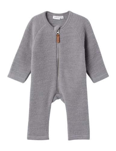 NAME IT Baby-Jungen Nbmwmino Wool Bru Ls Suit XXIII Jumpsuit, Vetiver, 74 von NAME IT