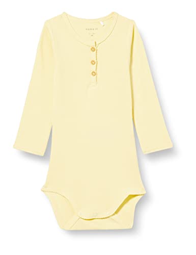 NAME IT Baby - Mädchen Nbfhinny Ls Body, Double Cream, 62 EU von NAME IT