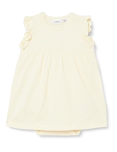 NAME IT Baby-Mädchen NBFJABINA SS Body Dress Kleid, Double Cream, 62 EU von NAME IT