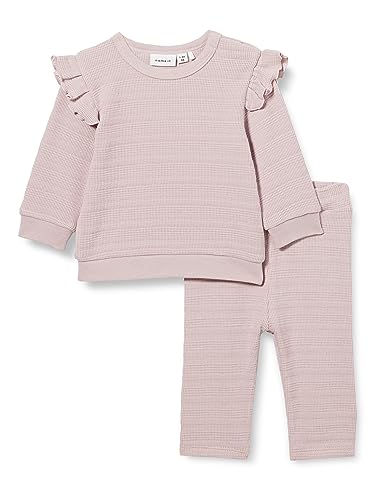 NAME IT Baby-Mädchen NBFLALLIA LS TOP Set Langarmshirt, Violet Ice, 74 von NAME IT