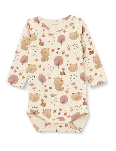 NAME IT Baby-Mädchen NBFLASCHA LS Body, Peyote Melange, 68 von NAME IT