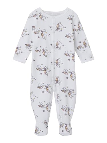 Name It Baby Strampler mit Einhorn- Print mit Knöpfen Bright White-50 von NAME IT