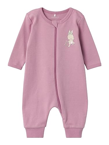 NAME IT Baby-Mädchen NBFNIGHTSUIT Zip Orchid Haze Rabbit NOOS Schlafstrampler, 56 von NAME IT